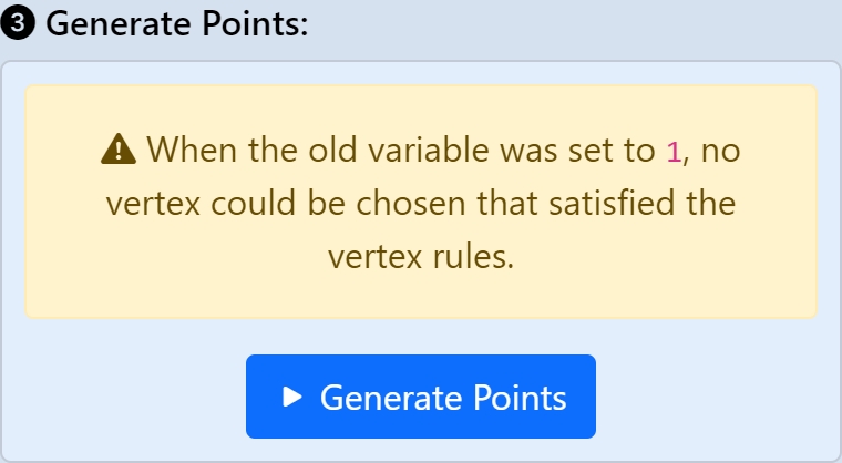 Generate Points Error